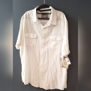 Surplus Button Down Shirt White XXL Short Sleeves